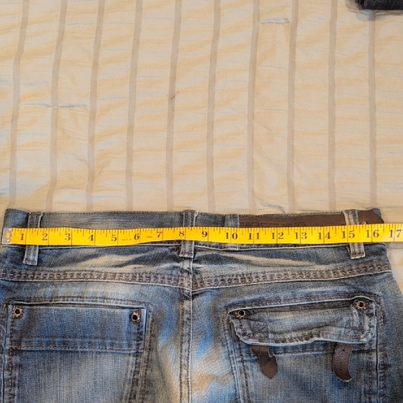 Moschino Men's Straight Jeans in Light Blue with Brown Accents - Picture 5 of 12